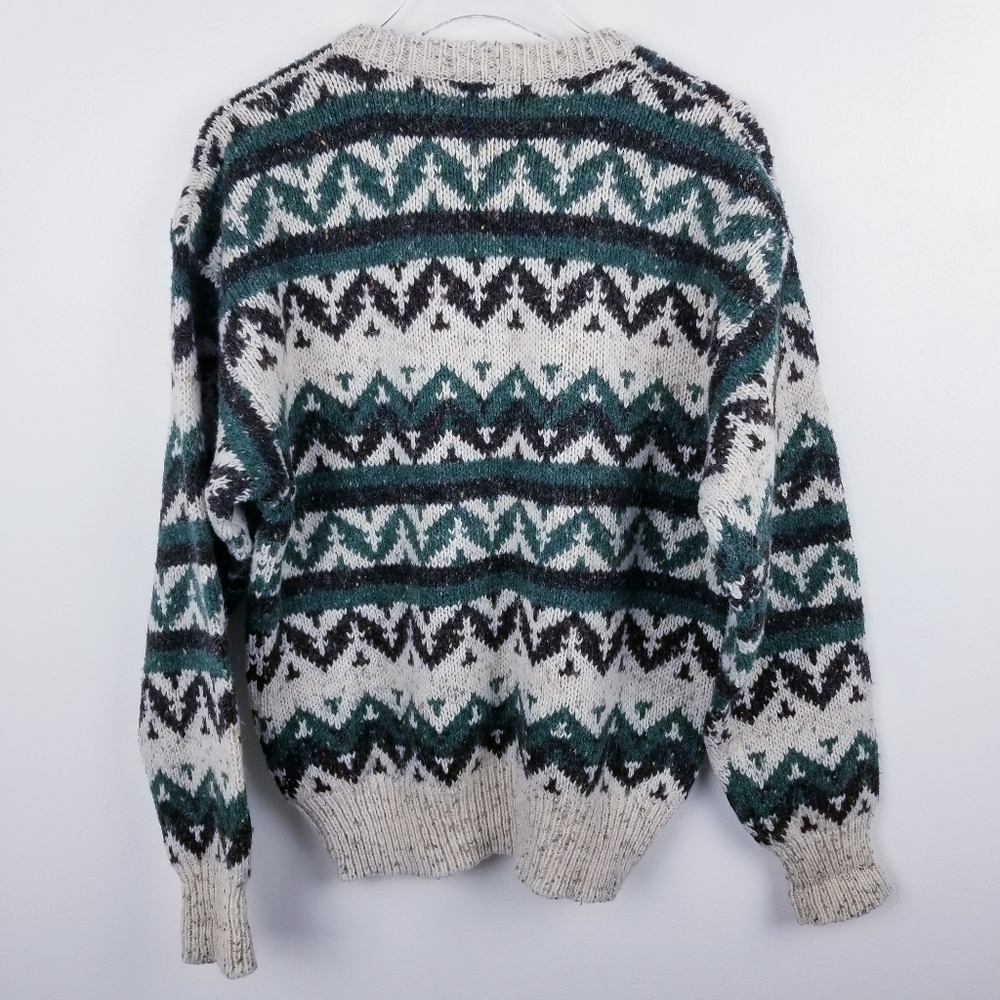 Peter England Vintage Wool Blend Shaker Stitch Sweater - Picture 3 of 7